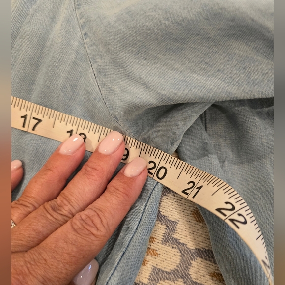 Women's Denim Off the Shoulder Dress by Mossimo, Size Medium - Picture 6 of 8